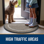 OLANLY Half Circle Front Door Mat Outside 35x23 All-Season Rubber Doormat | - Image 6