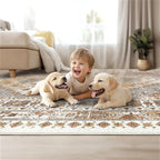 3x5 Washable Area Rug for Entryway Non Slip Kitchen Rugs, Floral Soft Living - Image 9