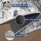 Washable Runner Rugs 3x10 Abstract Kitchen Runner Rug Non Slip Backing - Image 4