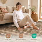 cotiled Boho 5x8 Area Rugs for Living Room: Soft Moroccan Washable Rug | Solve - Image 4
