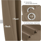 MIULEE Blackout Curtains for Bedroom 2 Panels 40 x 54 Inch Long Khaki | Thermal - Image 4