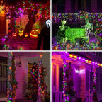 Brown Wire, Multicolor Incandescent Bulb 300 Mini String Lights for Indoor Halloween Tree Home Party Festival Decoration
