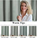H.VERSAILTEX White Linen Blackout Curtains Durable Thick Textured Linen Look - Image 6