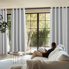 NICETOWN 100% Blackout Faux Linen Curtains - Image 8