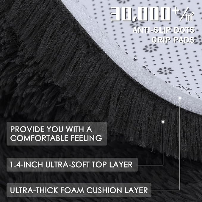 OLANLY 6x7 Area Rugs for Living Room Bedroom, Machine Washable Soft Fluffy - Image 8