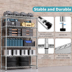 4080 lbs Steel Storage Shelving 6-Tier Utility Shelving Unit Steel Organizer Wire Rack for Home,Kitchen,Office,Garage, 17.7" D x 47.2" W x 72.3" H