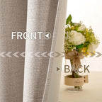MIULEE Extra Wide 100% Blackout Linen Curtains - Image 6