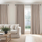 Topfinel 120 Inch Linen Blackout Curtains 2 Panels - Image 4