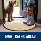 OLANLY Half Circle Front Door Mat Outside 29.5x17 All-Season Rubber Doormat | - Image 8