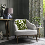 Alysheer Farmhouse Floral Leaves Embroidered Decorative Throw Pillow Cover 18x18 inches, Boho Tufted Flowers Embroidery Pattern Chic Cotton Cushion Case for Couch Bed Sofa Living Room(Olive Green)