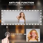 Hasipu LED Bathroom Mirror with Lights, 94" x 36" Hollywood Wall-Mounted Bathroom Mirror with 38 Dimmable Bulbs, 3 Colors Modes, Touch Control, Anti-Fog, Memory Function, Shatter-Proof, ETL Listed