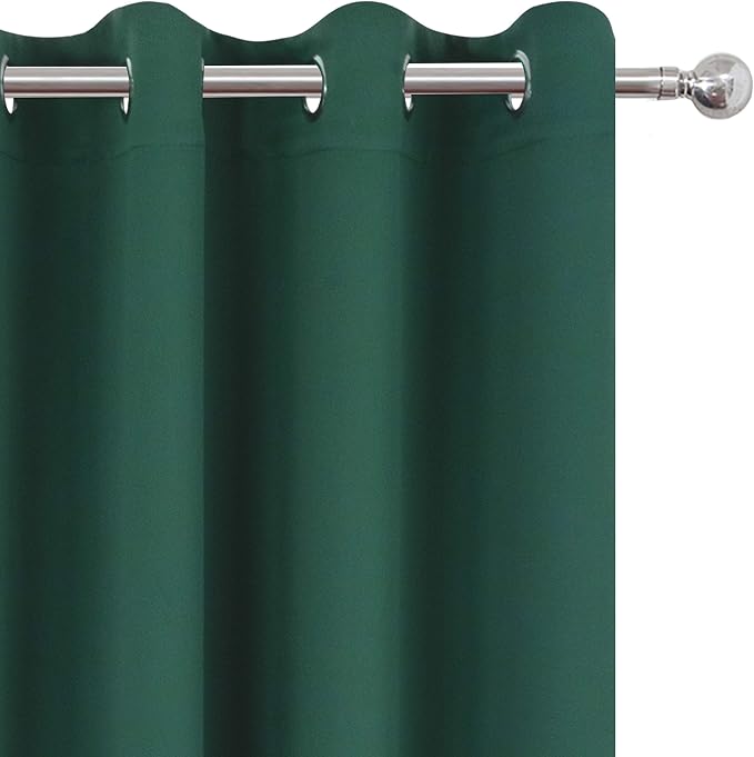 Blackout Curtains 52 x 45 inch/Green Curtains Set of 2 Panels/Thermal Insulated - Image 7