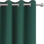 Dark Green Thermal Blackout Curtains/52 x 95 Inch/Set of 2 Panels Room - Image 6