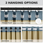 MIULEE 100% Blackout Linen Curtains 42 x 90 Inch Stone Blue 2 Panels | Thermal - Image 5