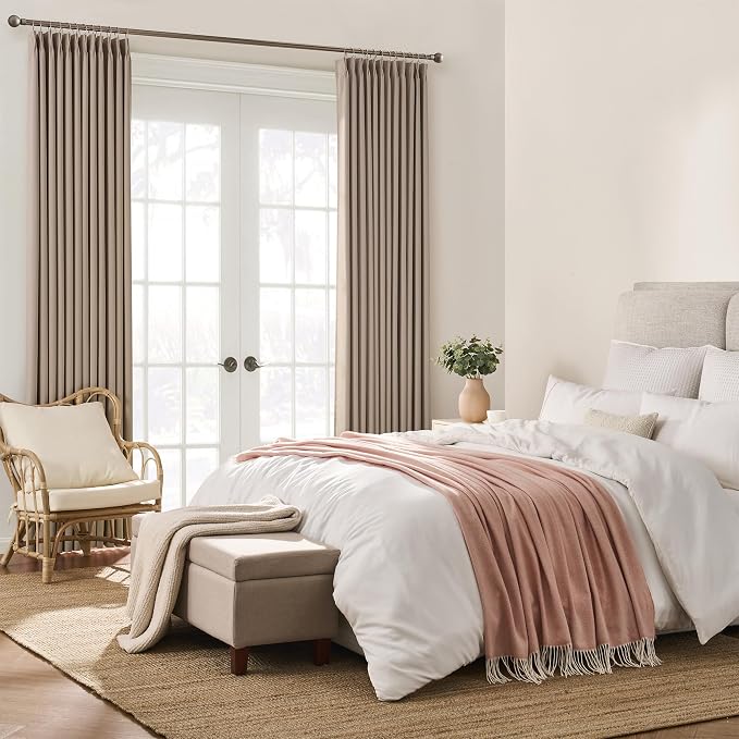 Pinch Pleated Patio Sliding Door Curtains 102 Inch Length - Image 4