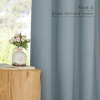 NICETOWN Rustic Linen 144 inch Long Curtains - Image 7