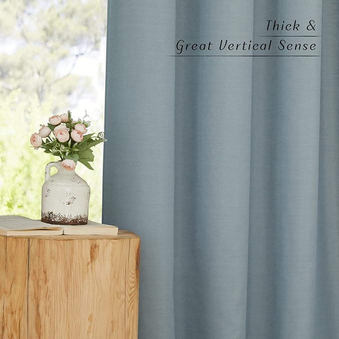 NICETOWN Rustic Linen 144 inch Long Curtains - Image 7
