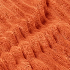 BEDELITE 3D Ribbed Burt Orange Fleece Twin Fall Blanket - Image 5