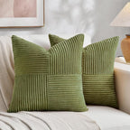 Fancy Homi 2 Packs Moss Green Samll Decorative Throw Pillow Covers 14x14 Inch by Fancy+Homi