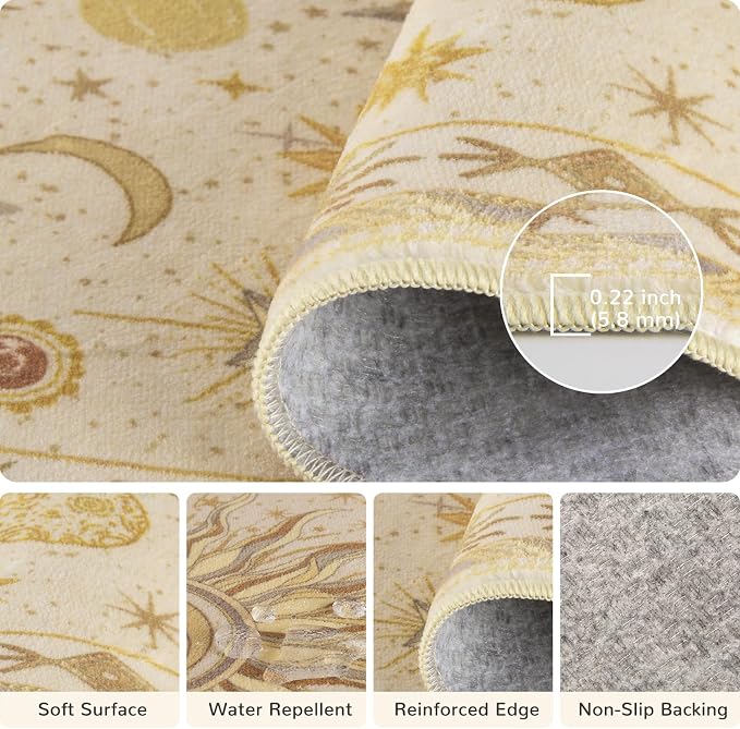 Vacuum-Friendly, 4x6 Washable Area Rug - Image 3