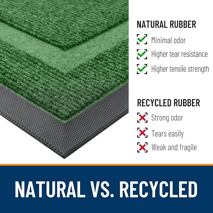 OLANLY Front Door Mat Outside 59x34, All-Season Heavy-Duty Rubber Doormat | - Image 4