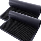 OLANLY 2-Pack Front Door Mats 59x34, Waterproof Heavy-Duty Doormats | Black by OLANLY