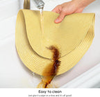 AHHFSMEI Placemats Set of 6 for Dining Table Washable Woven Vinyl Non-Slip 18x12 inches Placemat Heat-Resistant Durable Table Mats for Dining Table Easy to Clean (Wheat Yellow)