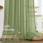 Sage Green Linen Curtains 72 inches Long - Image 4