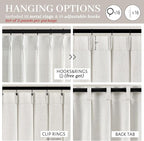 Beige White Pinch Pleated 78 Inch Curtains 2 Panels Set - Image 4