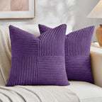 Fancy Homi 2 Packs Purple Samll Decorative Throw Pillow Covers 12x12 Inch by Fancy+Homi