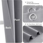 MIULEE Blackout Curtains for Bedroom 2 Panels 40 x 54 Inch Long Light Grey | - Image 4