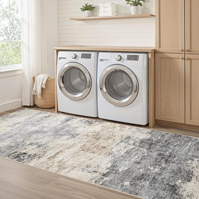 LOONGRUG Runner Rug 3x10 Washable Non-Slip Kitchen Neutral Modern Rug | - Image 7