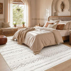 cotiled Boho 12x15 Area Rug for Living Room: Large Moroccan Washable Rug | - Image 5