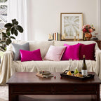 GIGIZAZA Hot Pink Velvet Pillow Covers 26x26 Decorative Pillows Pack of 2 | - Image 7