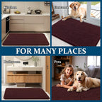 OLANLY Dog Door Mat for Muddy Paws 54x32, Super Absorbent Chenille Mud Mat | - Image 8