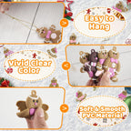 Gingerbread Man Ornaments Christmas Tree Decorations - 12pcs Pink Gingerbread Man Christmas Decorations Hanging Ornaments for Holiday Xmas Tree Home Decor