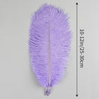 THARAHT Lavender Ostrich Feathers 12pcs Natural Bulk 10-12Inch 25cm-30cm for Crafts Wedding Party Centerpieces Easter Gatsbi and Decoration Feather