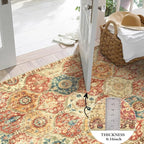 Lahome Moroccan Washable Rugs for Living Room, Soft 4x6 Rug for Bedroom | - Image 3