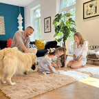 OLANLY 4x4 Machine Washable Accent Rug, Soft Fluffy Shaggy Area Rug - Image 6
