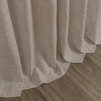 Ecru Linen Curtains for Living Room 126 Inches Long Light Filtering Semi Sheer - Image 8