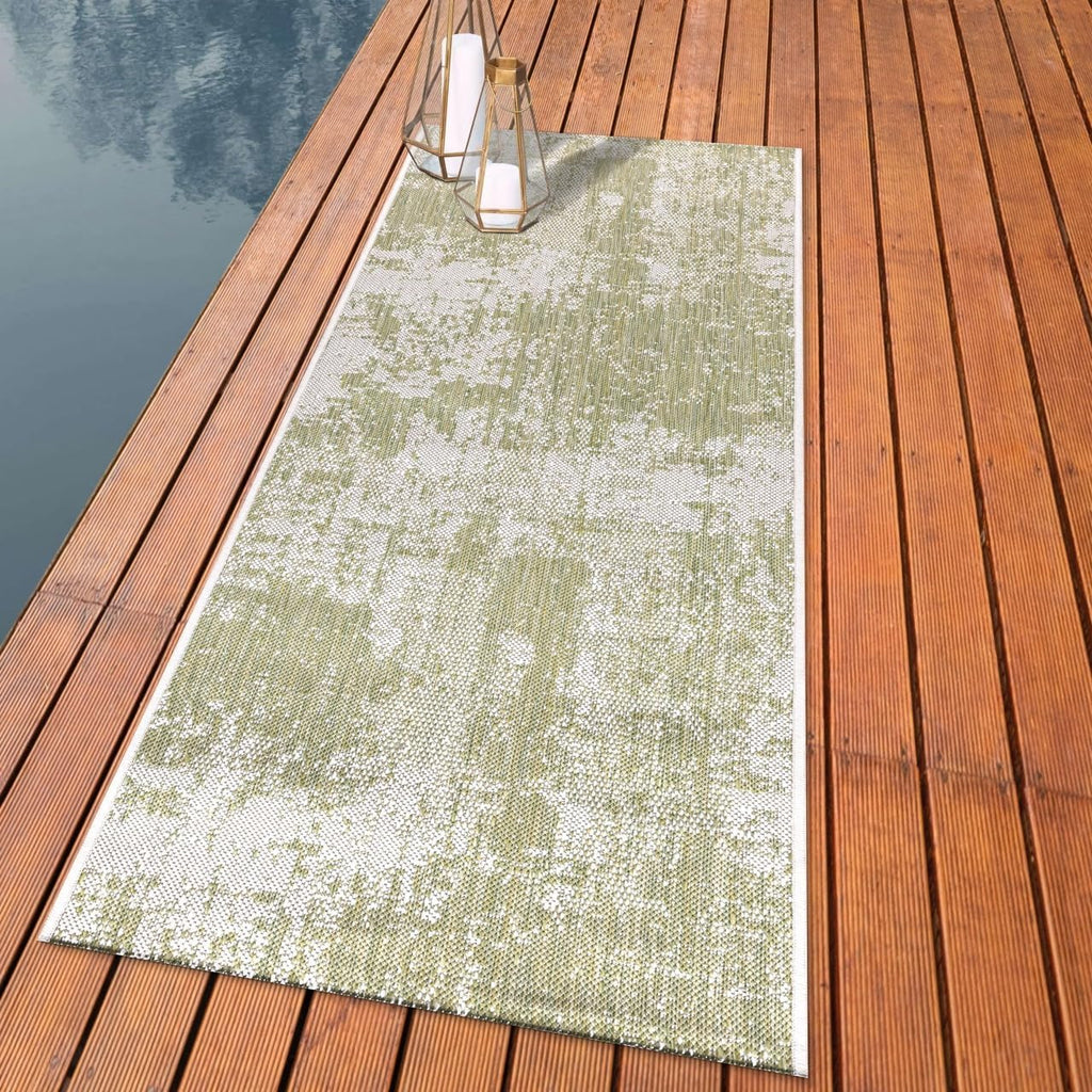 Keen Home Design Terrace Outdoor Runner Rug - 2x8 Washable Indoor/Outdoor Rug for Patio, Kitchen, Balcony, Beach, Garden, Deck and Porch, Size: 2'2"x7'7"
