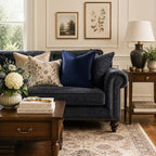 GIGIZAZA Navy Velvet Pillow Covers 16x16 Decorative Pillows Pack of 2 | Blue - Image 2
