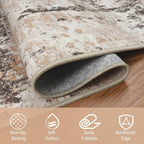 5x7 Area Rugs for Living Room Washable Bedroom Dining Room Brown Beige | Modern - Image 4