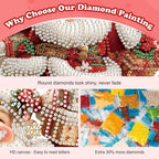 5D Diamond Art Kits for Adults, Santa Claus, Special Shaped Rhinestone Diamond Art Christmas Ornaments, Christmas Lover, DIY Diamond Art Painting Desktop Ornament Gem Art Crafts for Adults Home Decor
