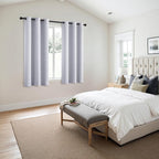 MIULEE Blackout Curtains for Bedroom 2 Panels 34x45 Inch Long Greyish White | - Image 6
