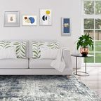 Aelenmu 10x14 Area Rugs for Living Room Dining Room Washable Blue Grey | Soft - Image 3