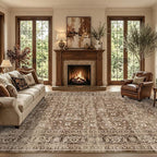 4x6 Ft Area Rugs for Living Room, Soft Non-Slip Machine Washable Rug, Vintage - Image 3