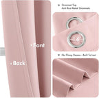 MIULEE Blackout Curtains for Bedroom 2 Panels 34 x 54 Inch Long Pink | Thermal - Image 4