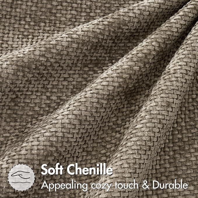 MIULEE Decorative Couch Throw Pillow Covers 22x22 Inch Neutral Khaki 2 Pack | - Image 8