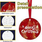 54 pcs Metal Sublimation Ornament Blanks,Sublimation Christmas Ornament Blanks for Christmas Tree Decor Ornaments,Double Sided Sublimation Ornaments Round Sublimation Blanks